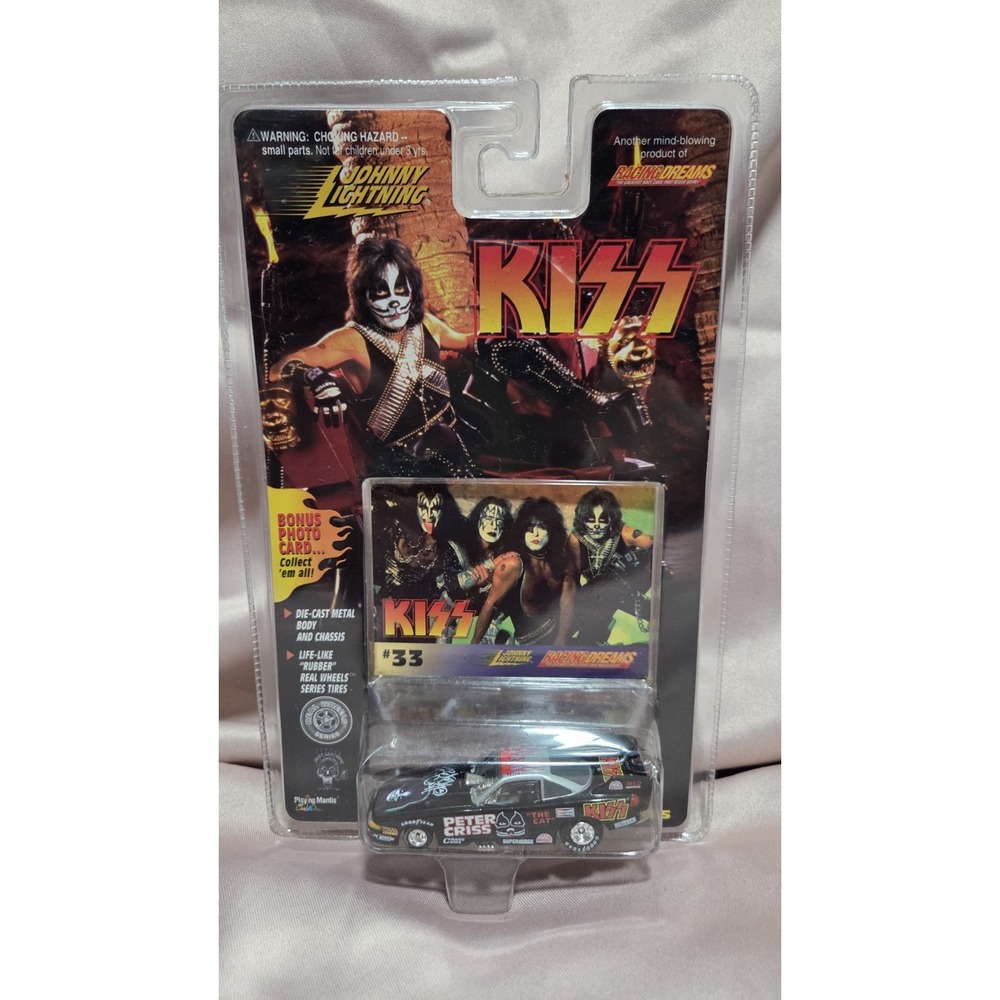 KISS Johnny Lightning Peter Criss Die-Cast Car #33 w/Trading Card 1997